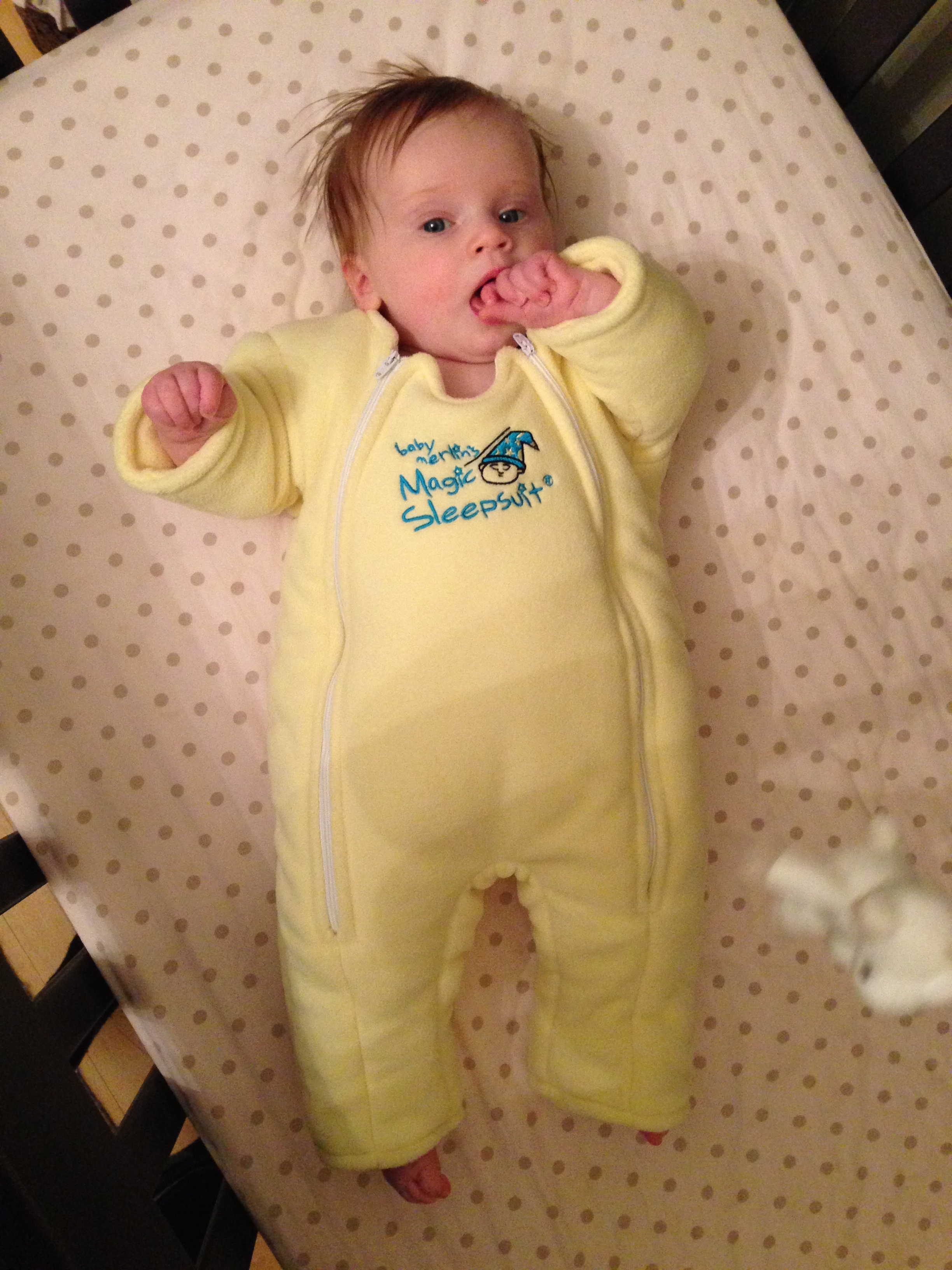 merlin's sleepsuit baby rolling over